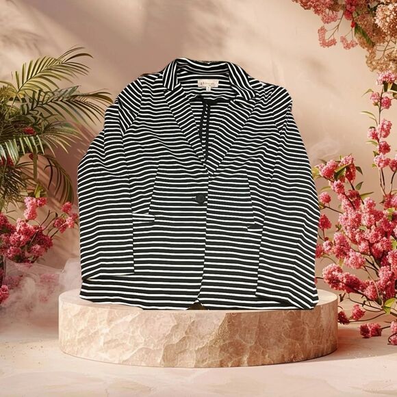 Philosophy blazer jacket stripe black/white size M - Picture 5 of 9